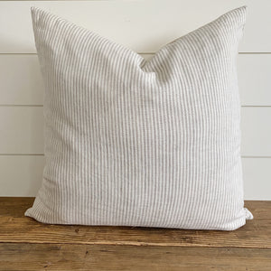 MILA || Neutral Ticking Stripe Pillow Cover