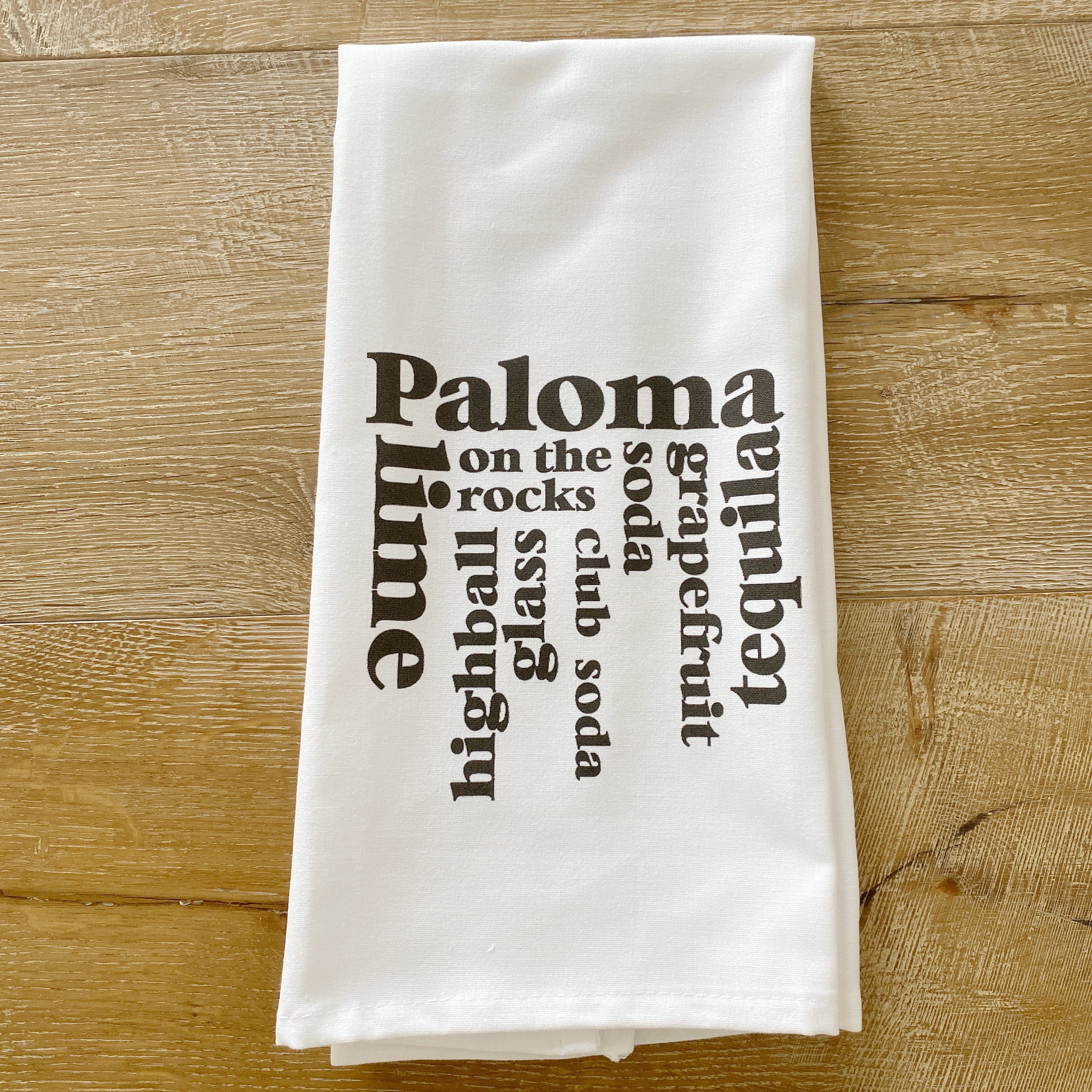 Paloma Tea Towel - Linen and Ivory