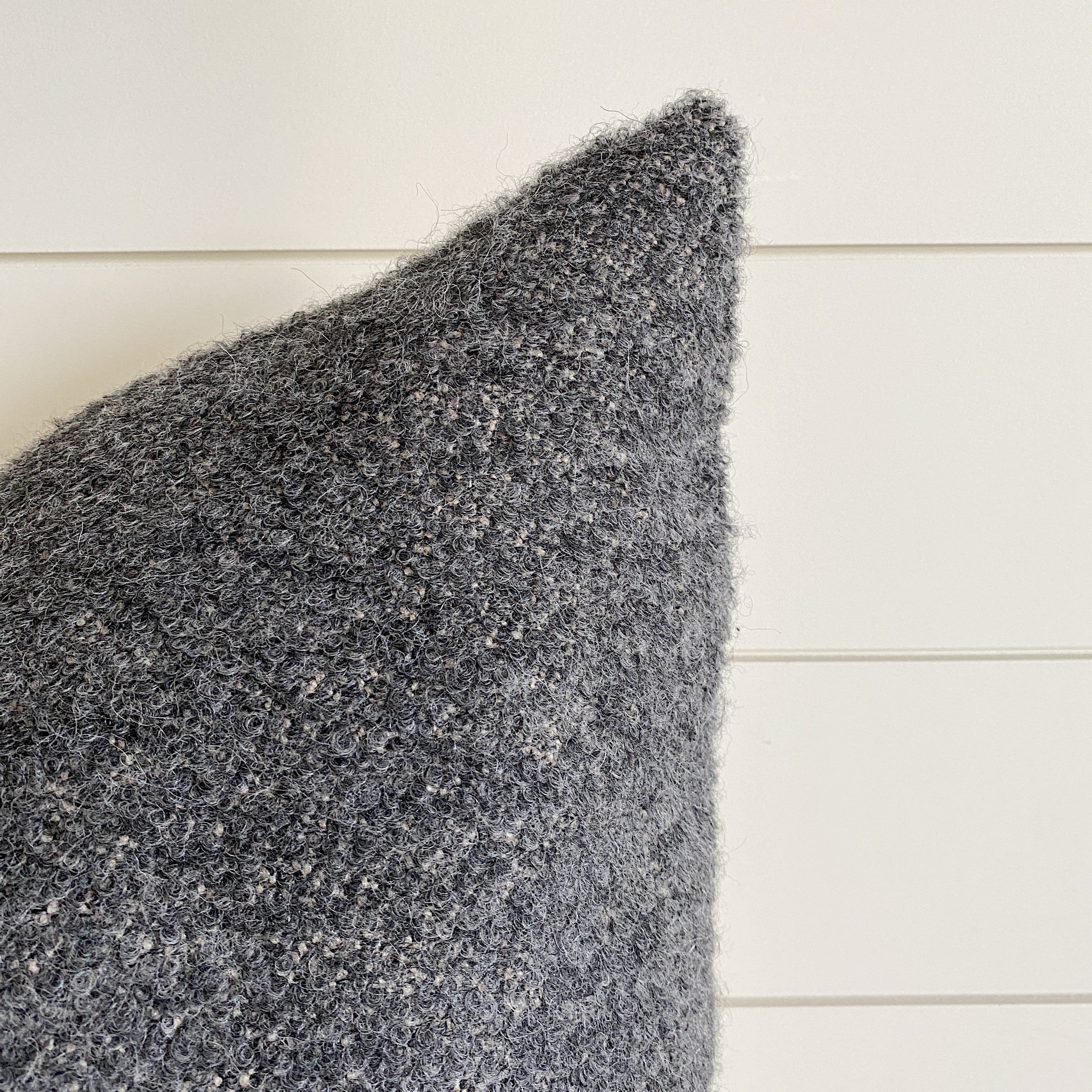 BECKETT || Dark Gray Bouclé Pillow Cover