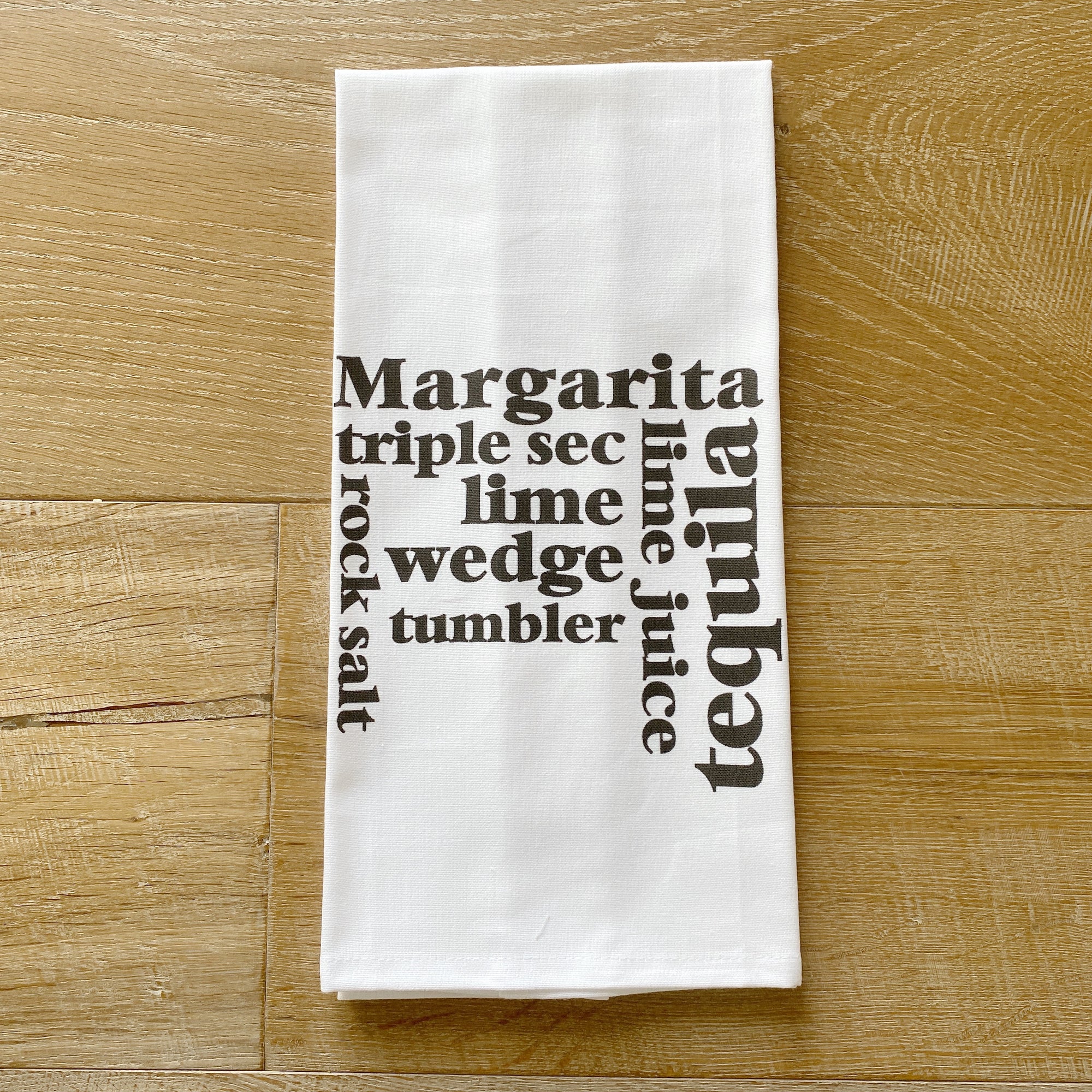 Margarita Tea Towel - Linen and Ivory