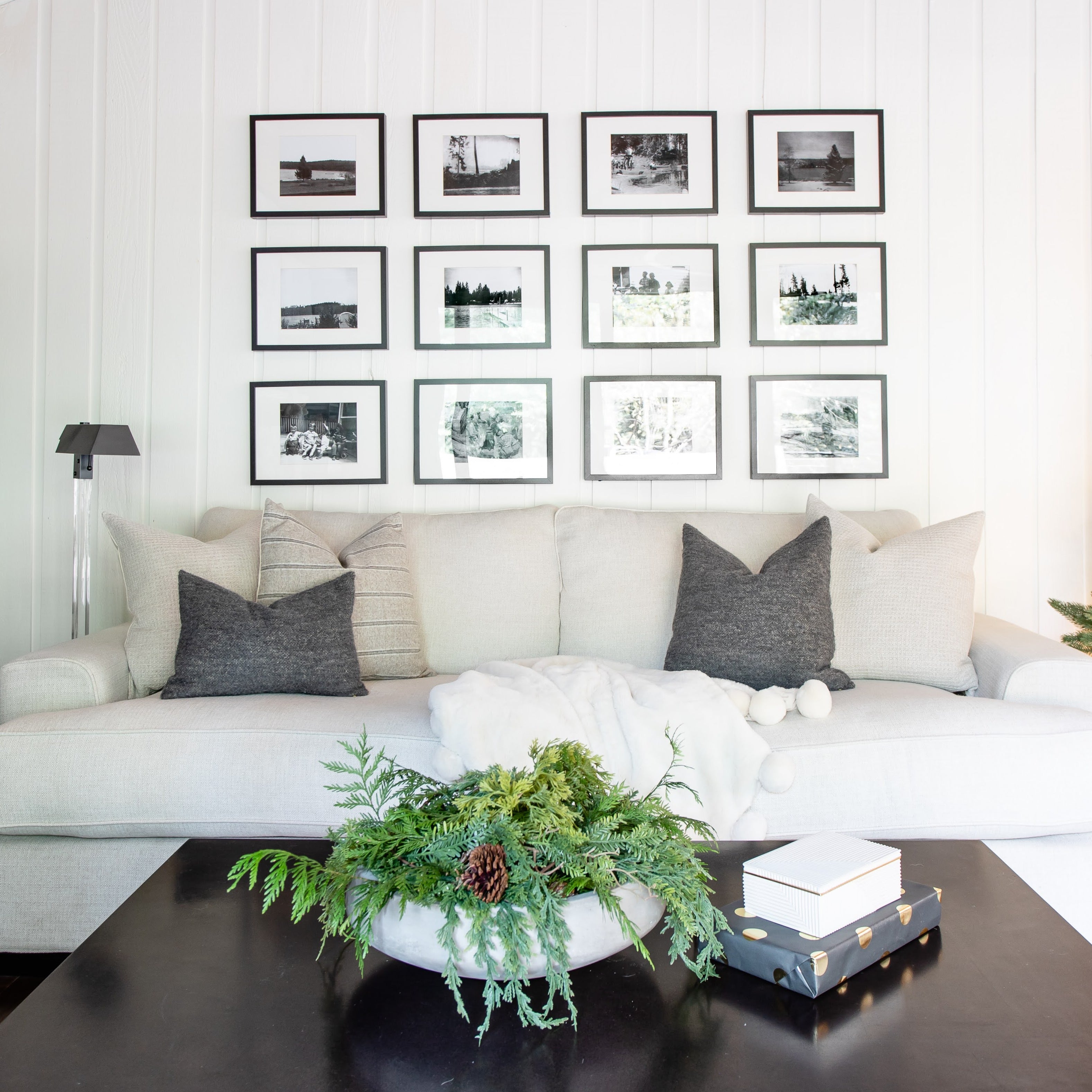 NADIA || Waffle Textured Pillow Cover (Warm Gray)