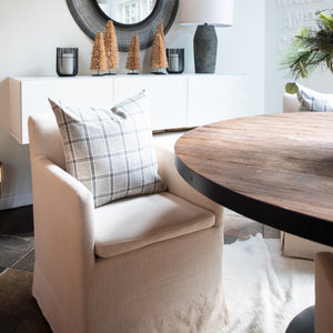 PRESLEY || Gray Plaid Pillow Cover