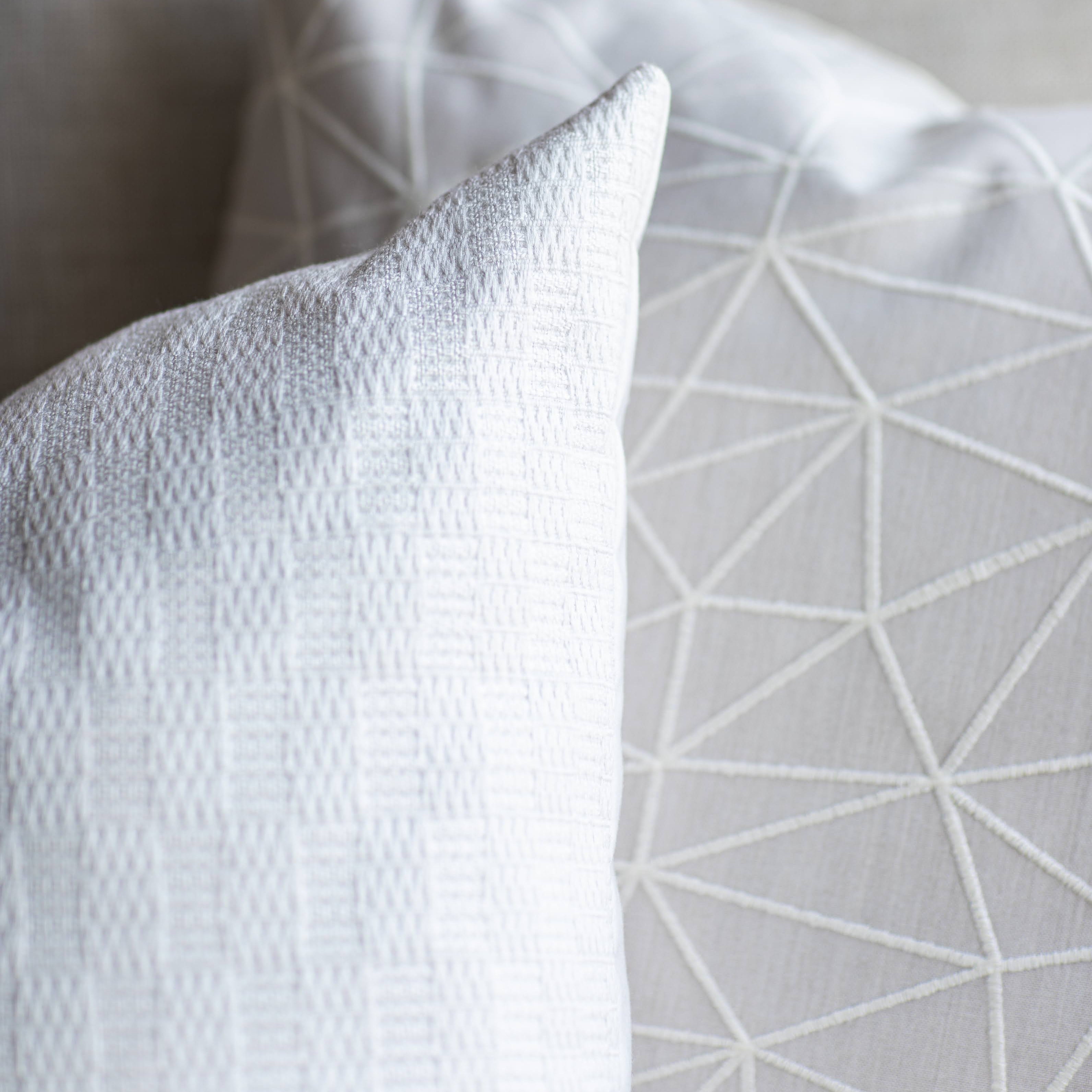 ALABASTER || Ivory Basketweave Indoor/Outdoor Pillow Cover