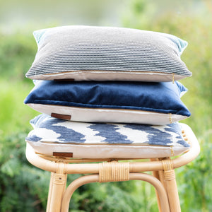 AZURE || Navy & Ivory Striped Indoor/Outdoor Pillow Cover