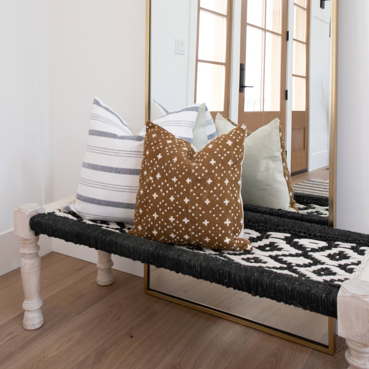 ROWAN || White with Navy Stripes