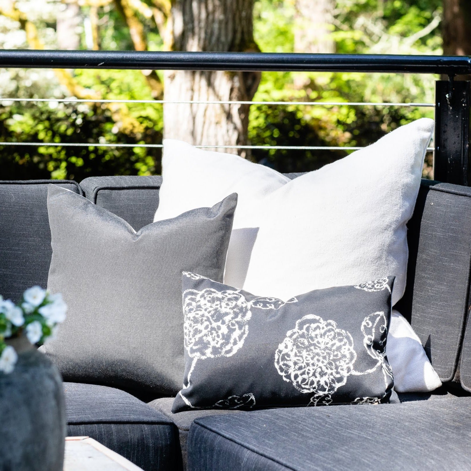 ARIA || Ivory Woven Indoor/Outdoor Pillow Cover