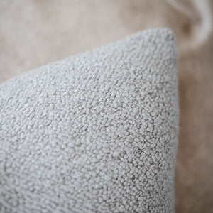 CRUZ || Gray Bouclé Textured Pillow Cover