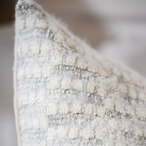 OPAL || Light Gray & Ivory Woven Pillow Cover