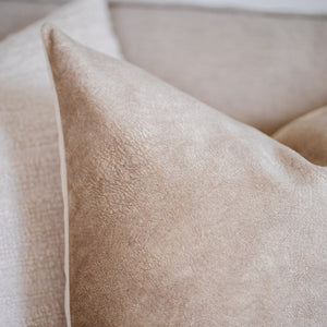 EVY || Warm Brown Suede Pillow Cover