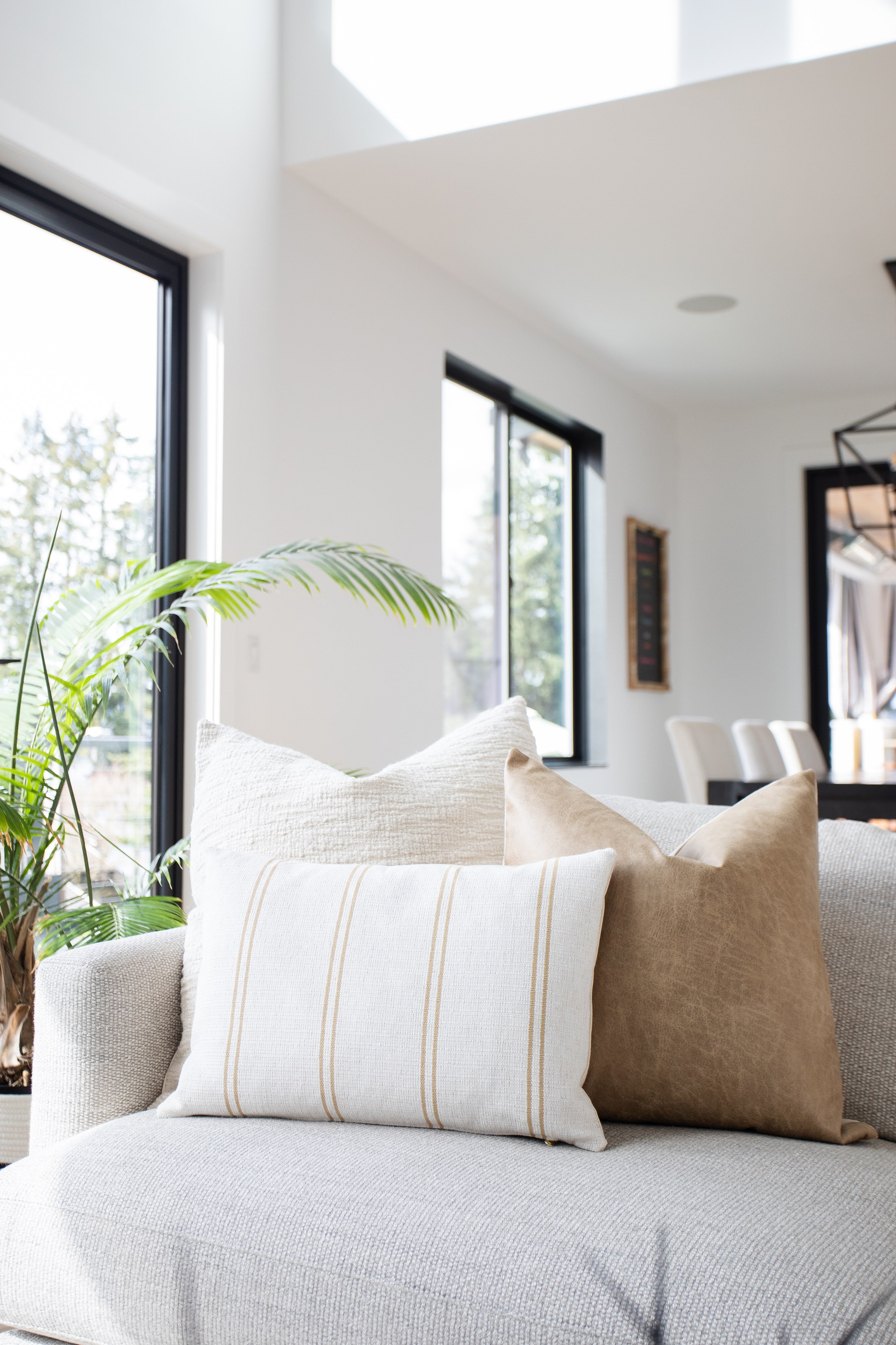 JOLENE || Mustard & Ivory Striped Pillow Cover