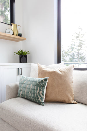 MONTANA || Whiskey Faux Leather Pillow Cover