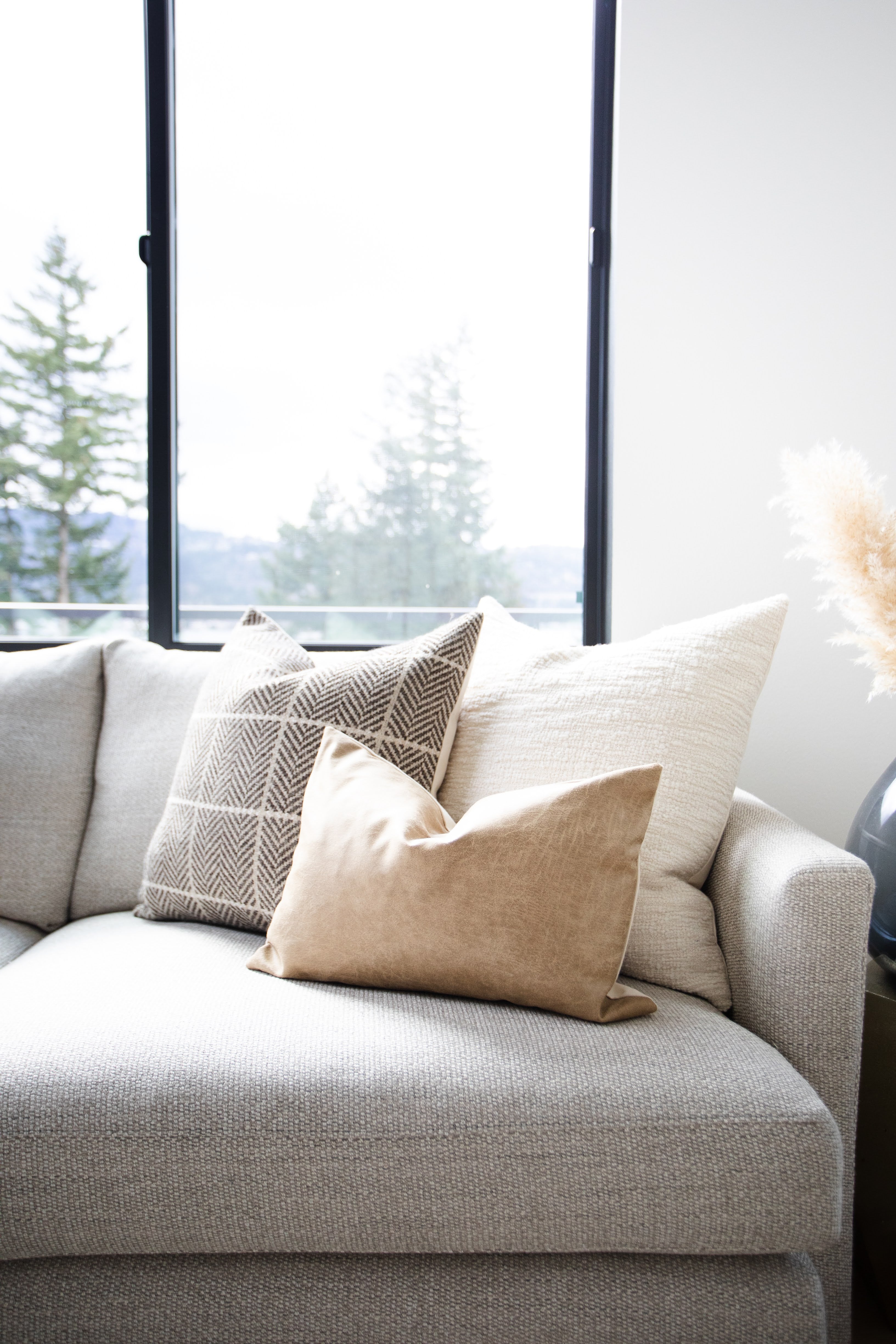 MONTANA || Whiskey Faux Leather Pillow Cover