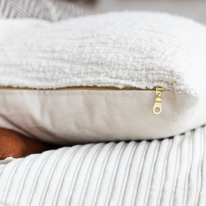 OLLY || Sand & Ivory Gridded Pillow Cover