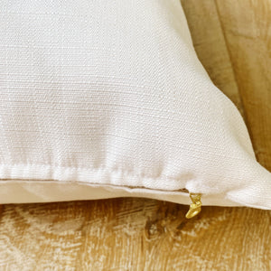 REAGAN || White Woven Indoor/Outdoor Pillow Cover