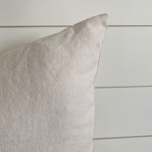 FELICITY || Ivory Linen Plain Pillow Cover