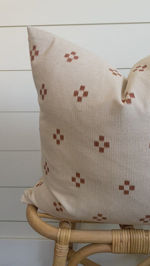 DOLLY || Ivory & Rust Pillow Cover