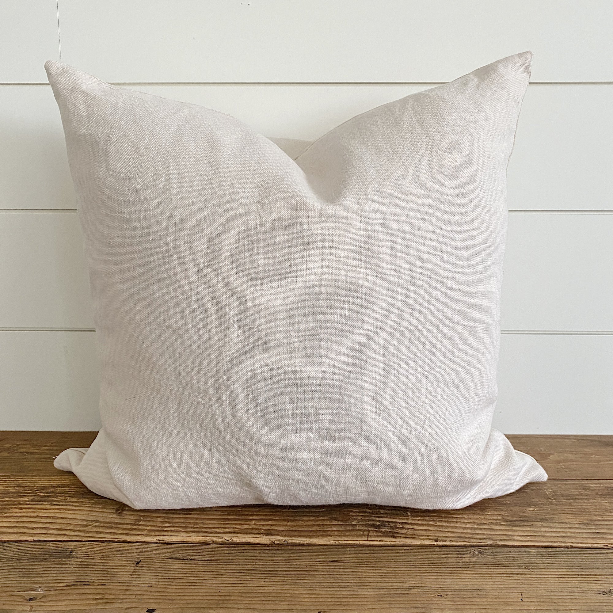 FELICITY || Ivory Linen Plain Pillow Cover