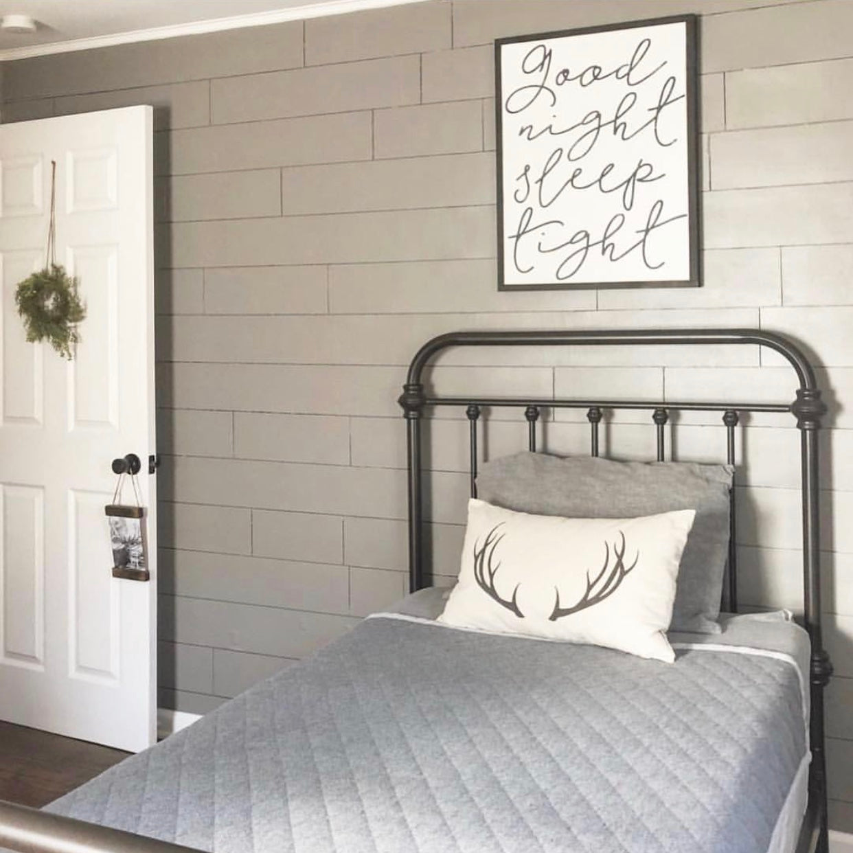 Antler Pillow Cover - Linen and Ivory