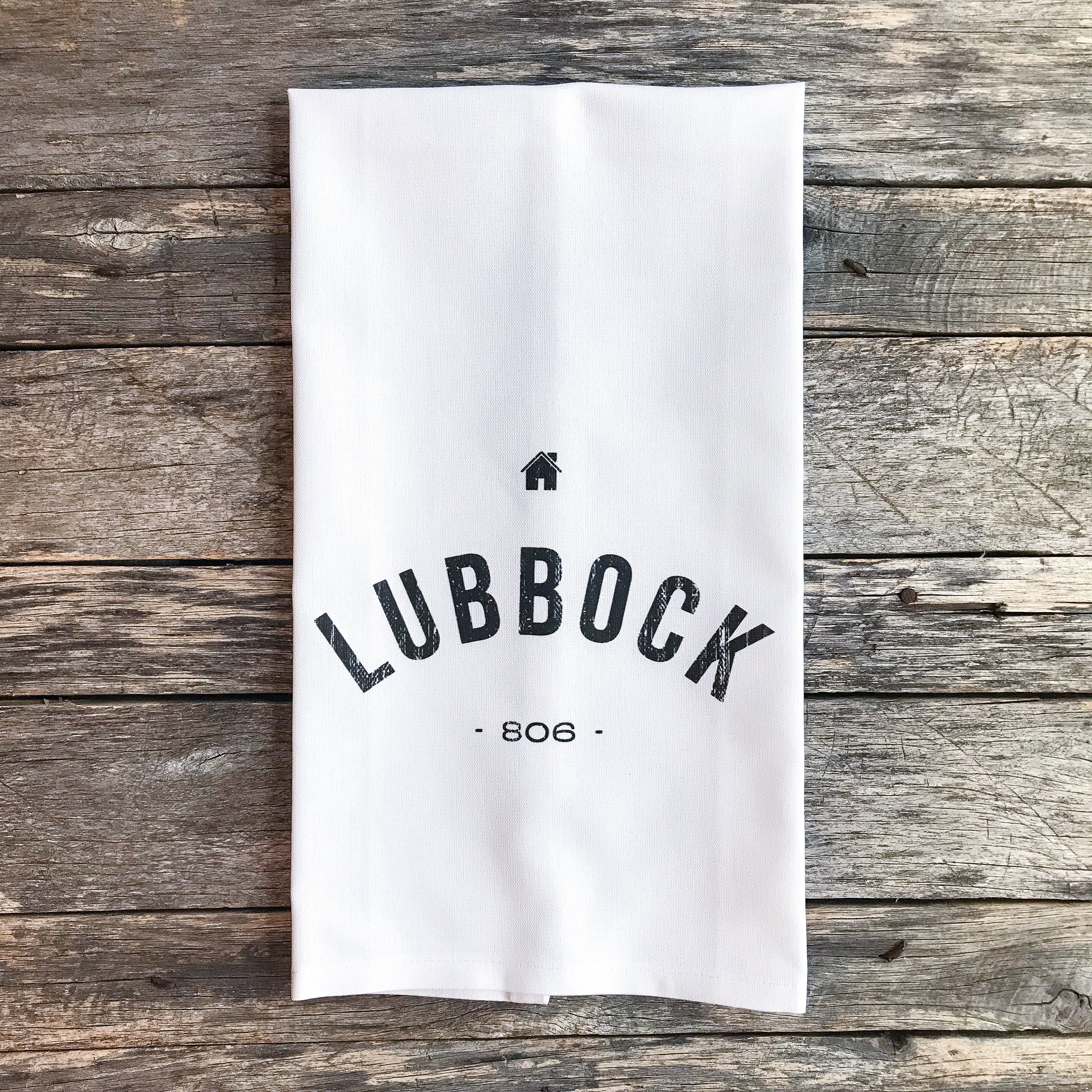 Custom City & Area/Zipcode Tea Towel - Linen and Ivory