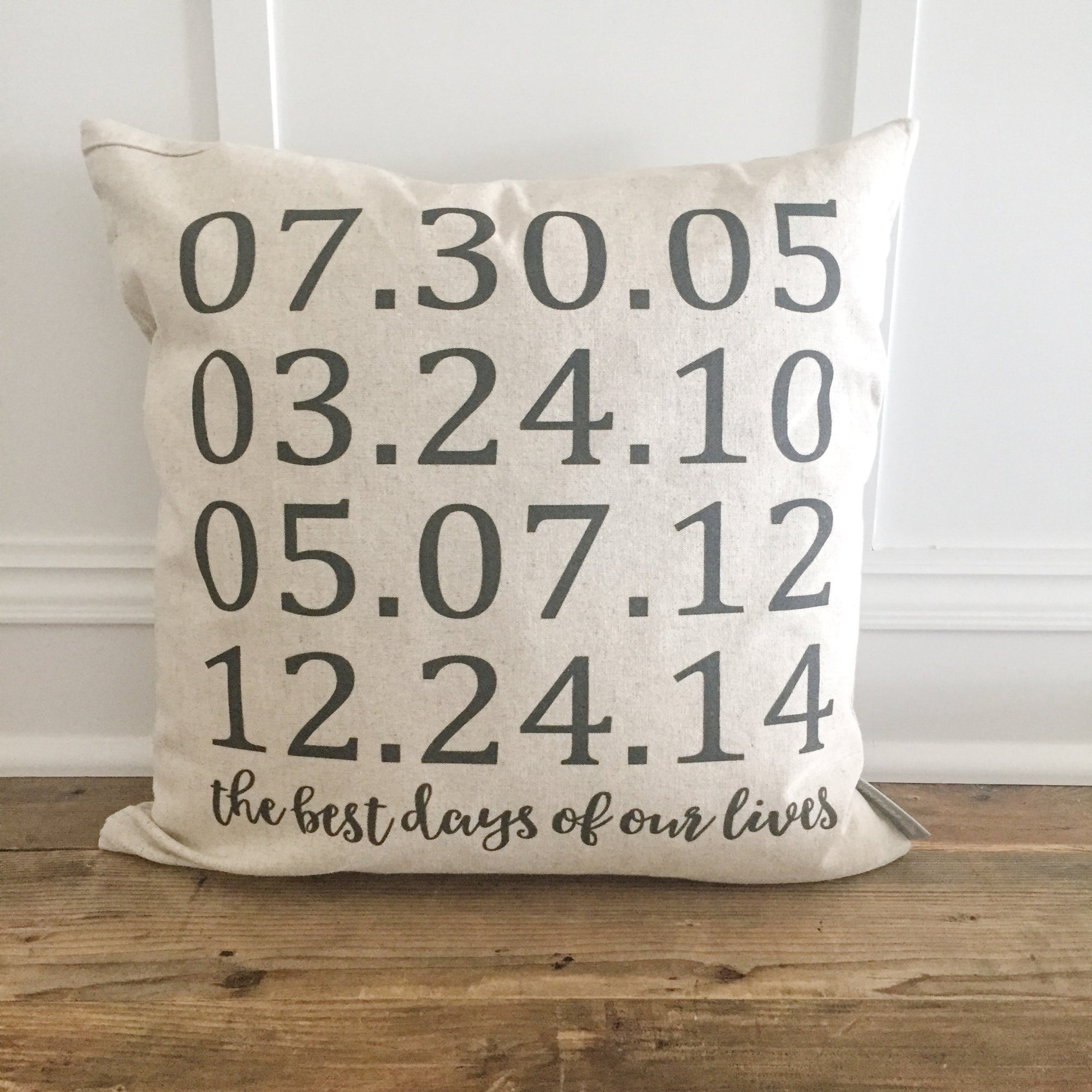 Best Days Pillow Cover - Linen and Ivory