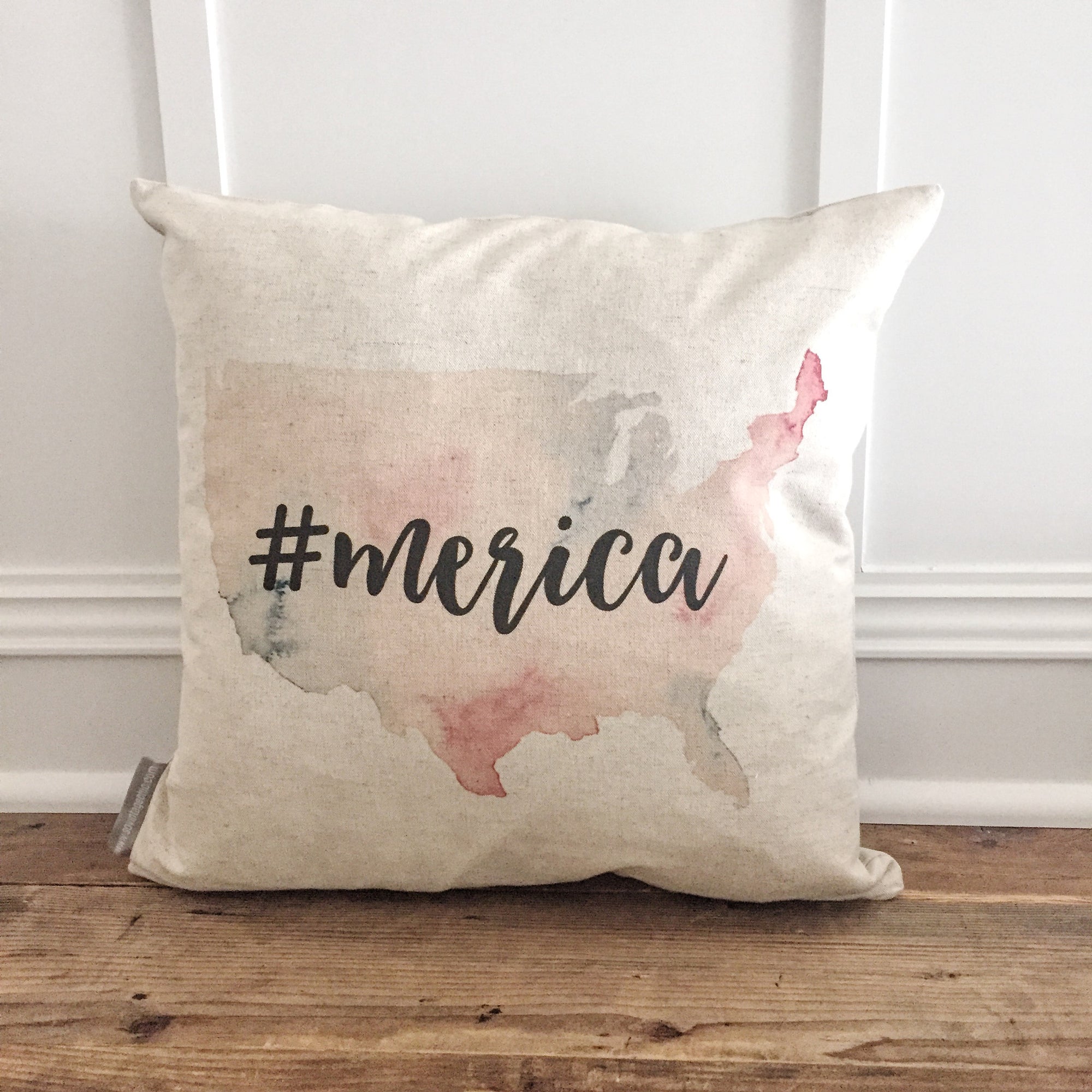 #Merica Pillow Cover - Linen and Ivory