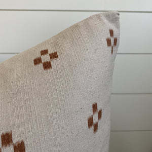 DOLLY || Ivory & Rust Pillow Cover