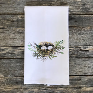 Nest Tea Towel - Linen and Ivory