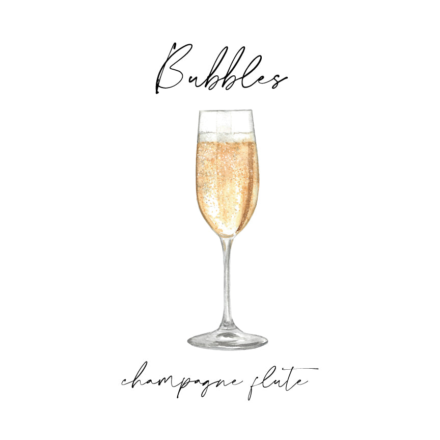 Watercolor Champagne Tea Towel - Linen and Ivory