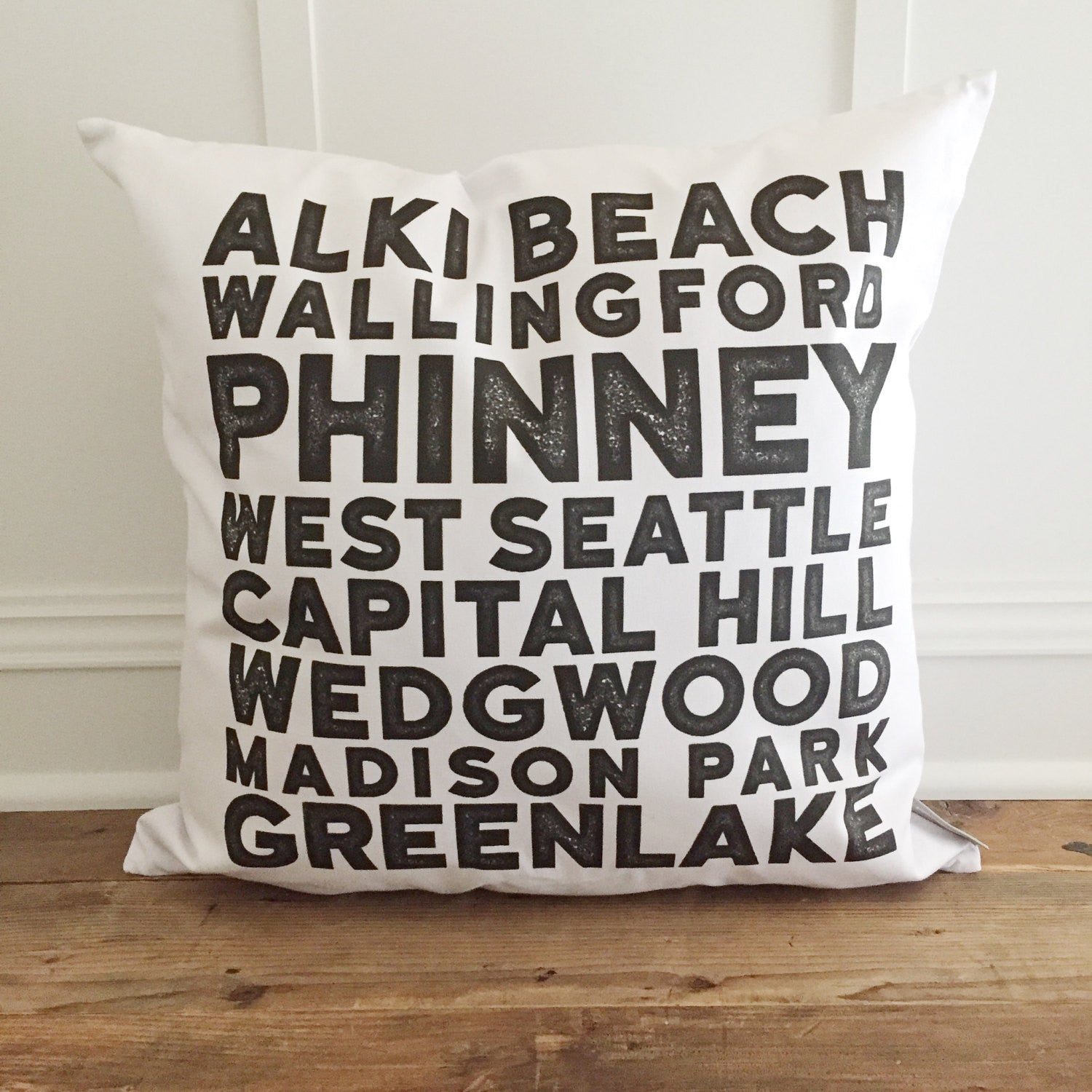 Custom Suburbs Pillow Cover - Linen and Ivory