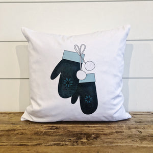 Green Mittens Pillow Cover - Linen and Ivory