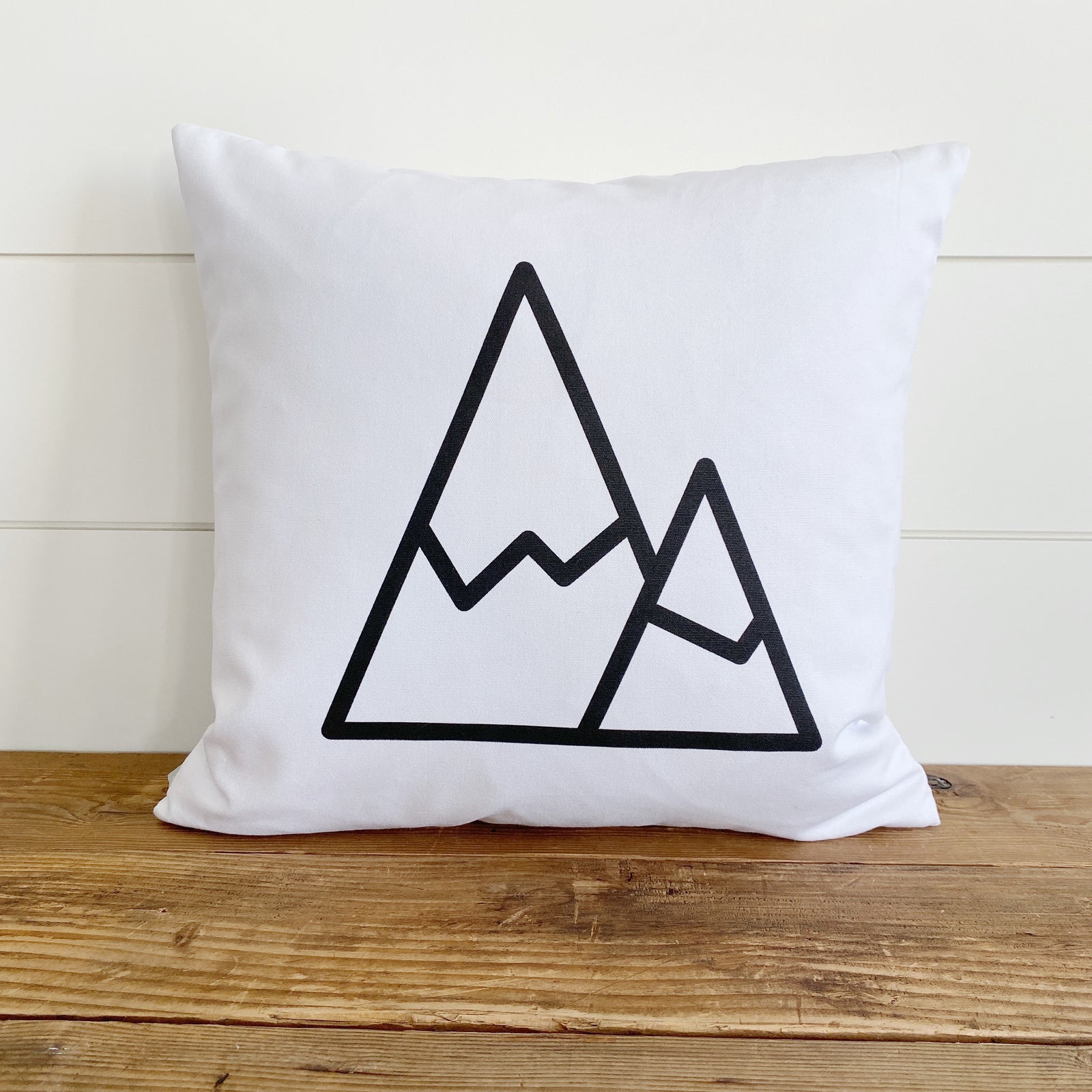Mountain Pillow Cover - Linen and Ivory