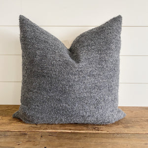 BECKETT || Dark Gray Bouclé Pillow Cover