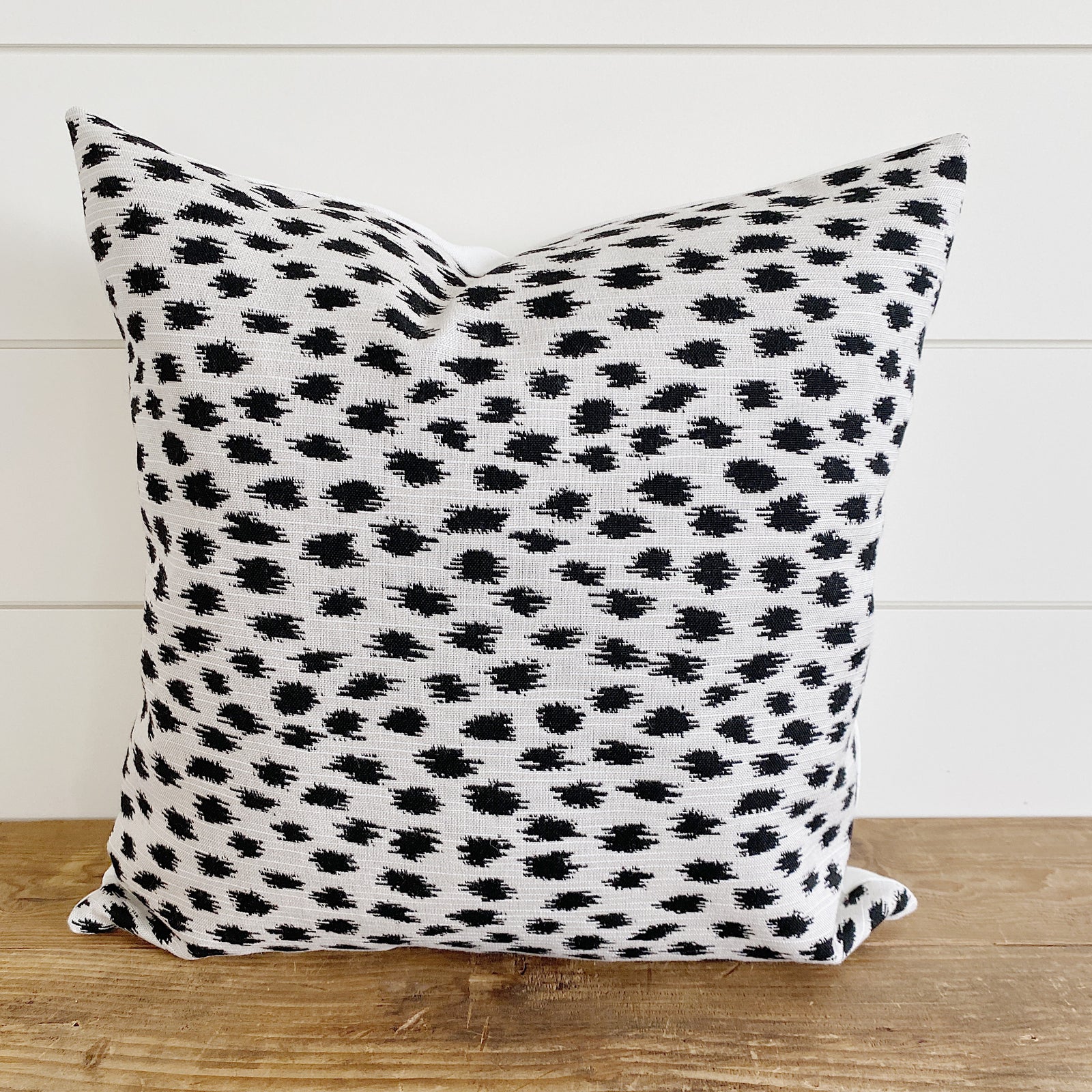 HARPER || Ivory with Black Ikat Indoor/Outdoor Pillow Cover