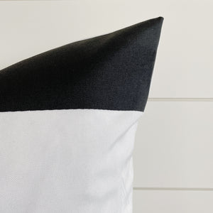 ANGUS || Black & White Striped Indoor/Outdoor Pillow Cover