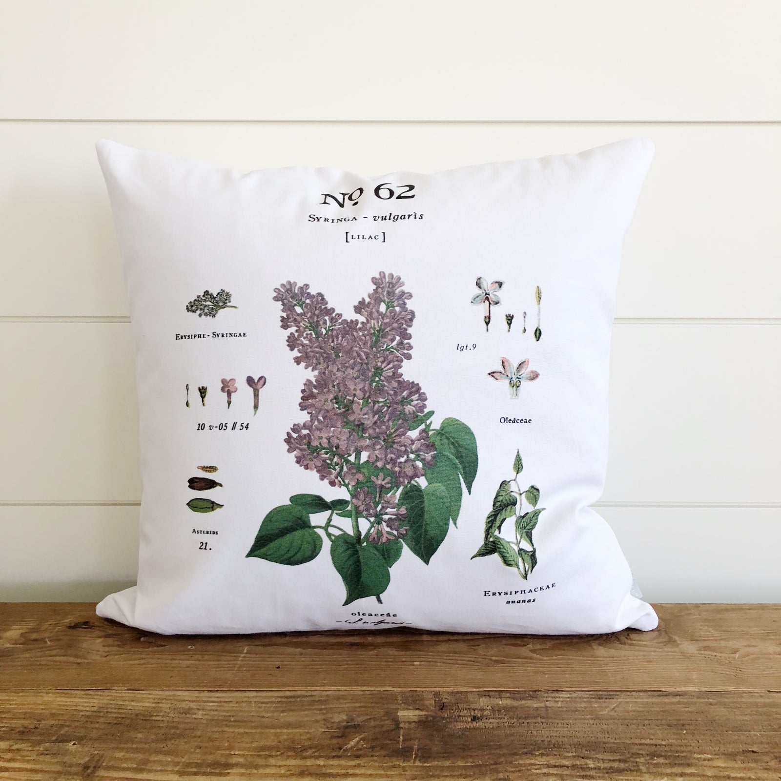 Lilac Botanical Pillow Cover