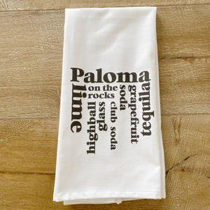 Paloma Tea Towel - Linen and Ivory