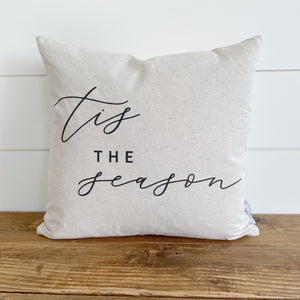 Tis The Season Pillow Cover - Linen and Ivory