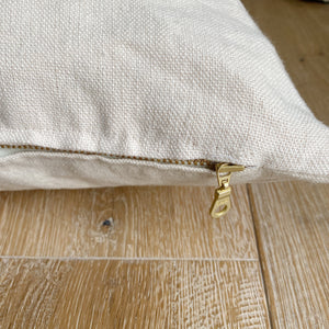 FELICITY || Ivory Linen Plain Pillow Cover