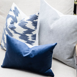 MIDNIGHT || Navy/ Indigo Velvet Indoor/Outdoor Pillow Cover