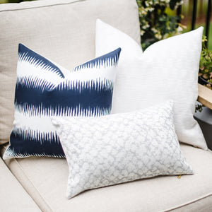 OCEAN || Navy & White Abstract Indoor/Outdoor Pillow Cover