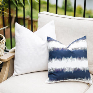 OCEAN || Navy & White Abstract Indoor/Outdoor Pillow Cover