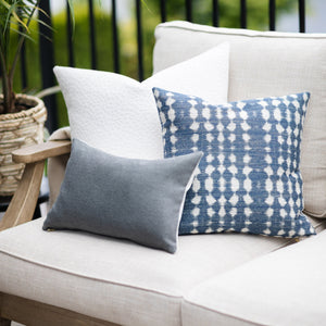 SLATE || Gray Subtly Striped Indoor/Outdoor Pillow Cover