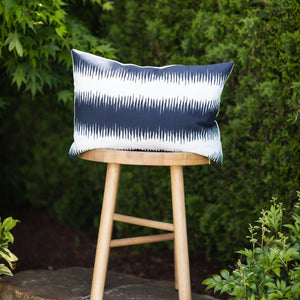 OCEAN || Navy & White Abstract Indoor/Outdoor Pillow Cover