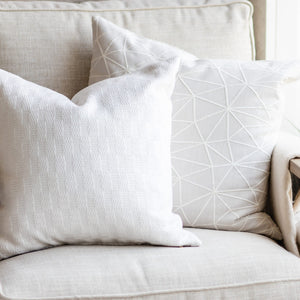 MONACO || Pink Blush & Ivory Geometric Indoor/Outdoor Pillow Cover