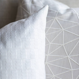 ALABASTER || Ivory Basketweave Indoor/Outdoor Pillow Cover