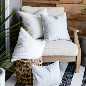 ALABASTER || Ivory Basketweave Indoor/Outdoor Pillow Cover