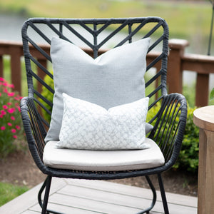 DOVE || Gray Geometric Indoor/Outdoor Pillow Cover