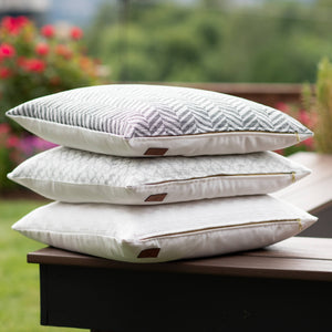 PEARL || Gray & Ivory Indoor/Outdoor Pillow Cover