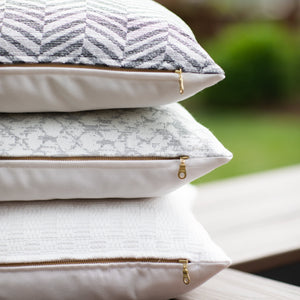 PEARL || Gray & Ivory Indoor/Outdoor Pillow Cover