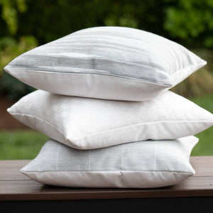 ALABASTER || Ivory Basketweave Indoor/Outdoor Pillow Cover